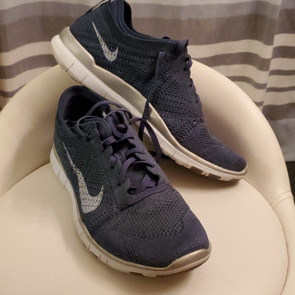 Nike 5.0 Nike free sneakers blue sparkle